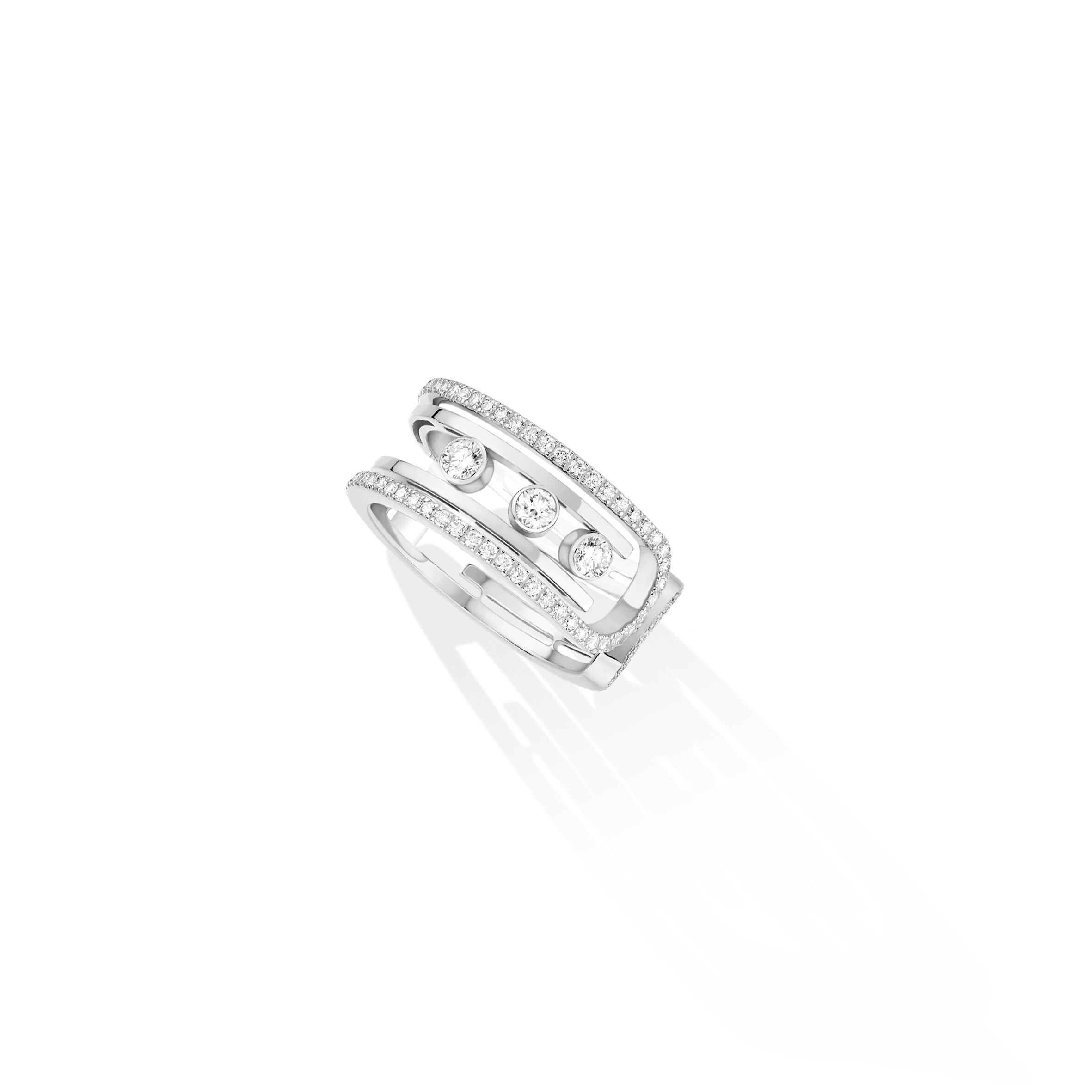 Messika Move 10th White Gold and Diamond Pave Ring Maison Birks